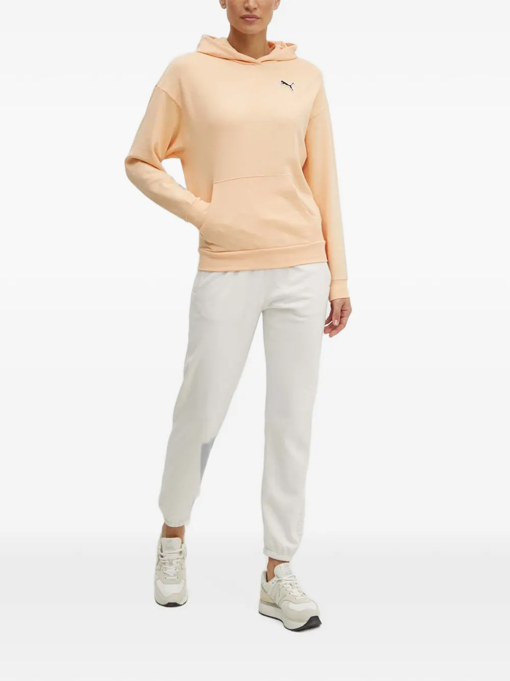 PUMA Hoodie met logopatch Oranje