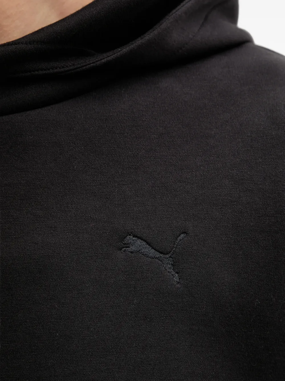 PUMA Hoodie met geborduurd logo Zwart