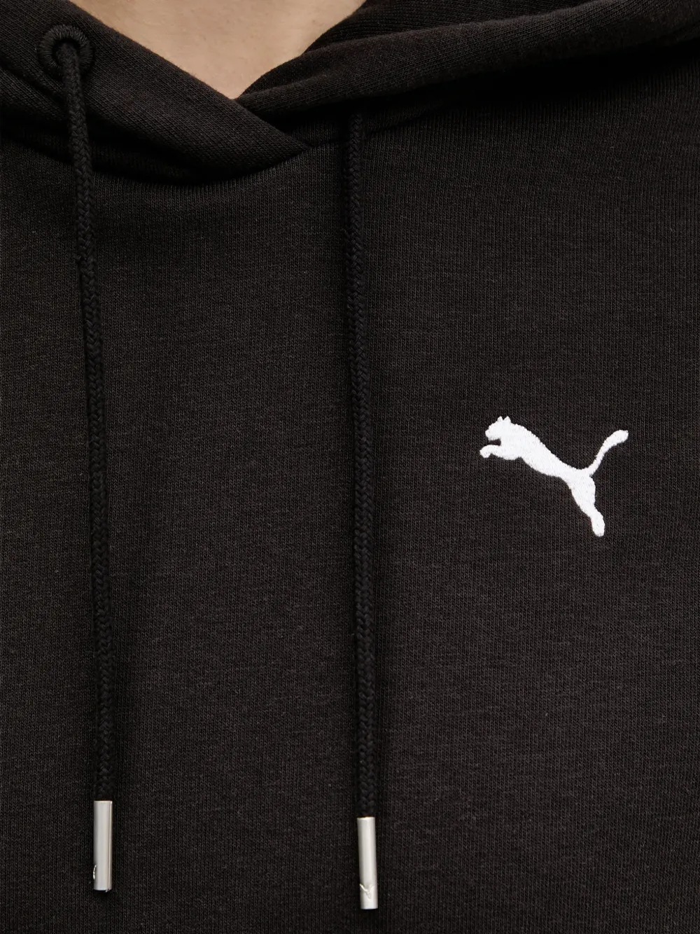 PUMA Hoodie met geborduurd logo Zwart