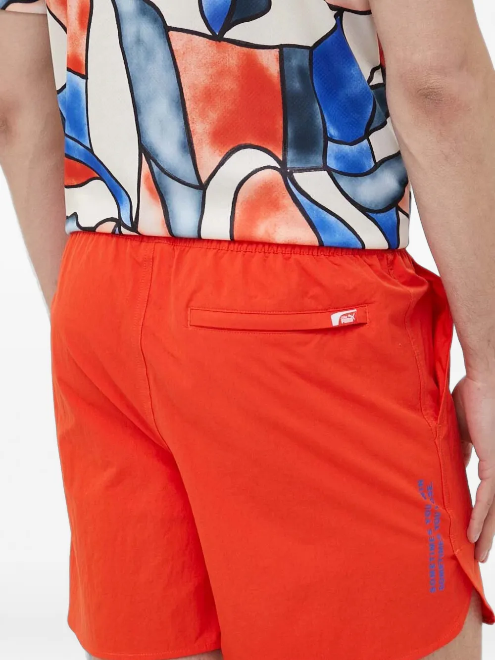PUMA Shorts met logoprint Oranje