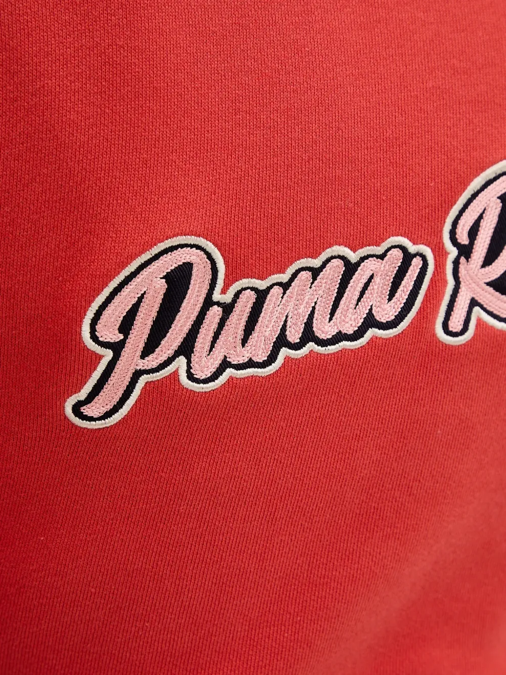 PUMA Hoodie met geborduurd logo Rood