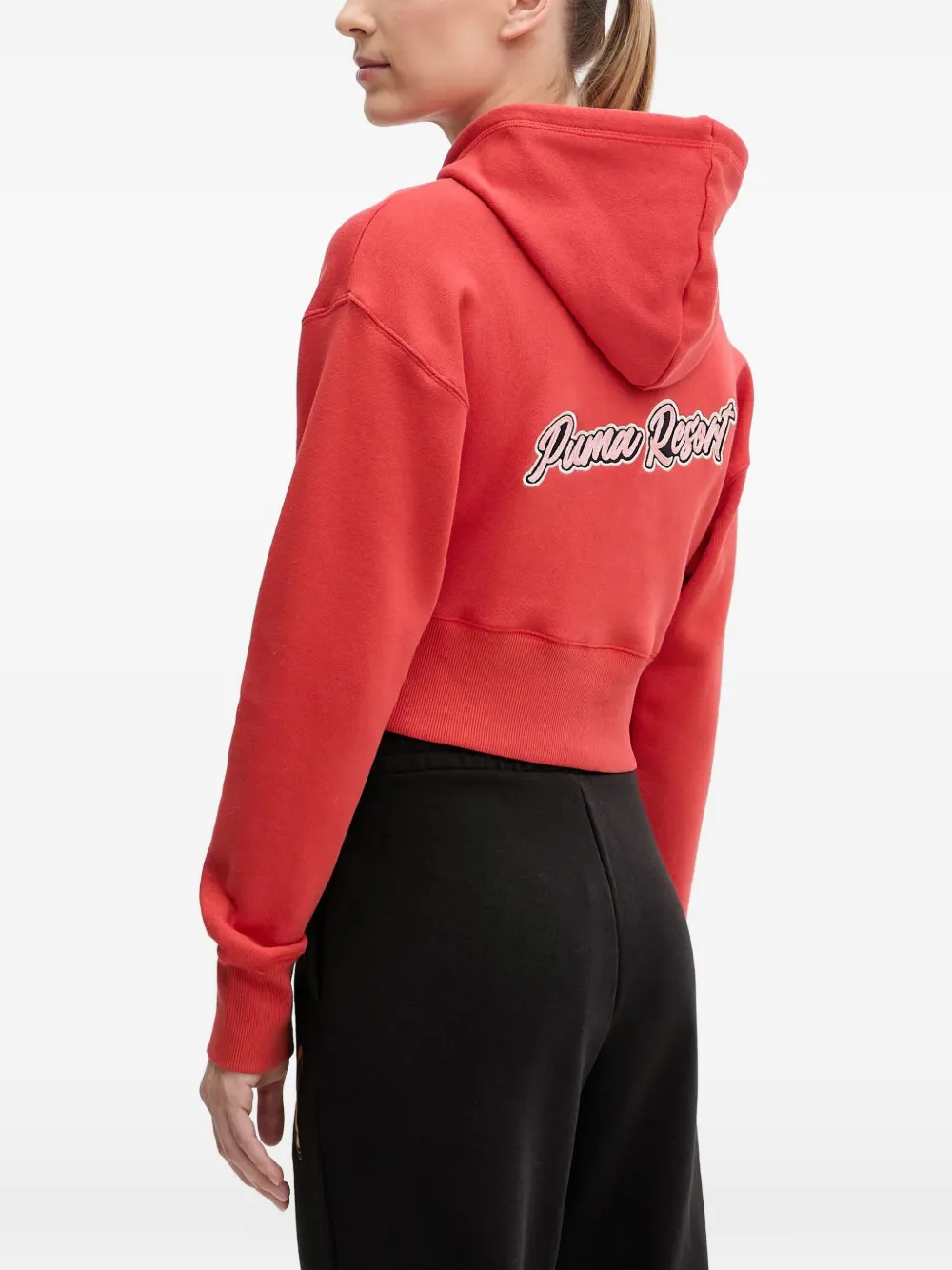 PUMA Hoodie met geborduurd logo Rood
