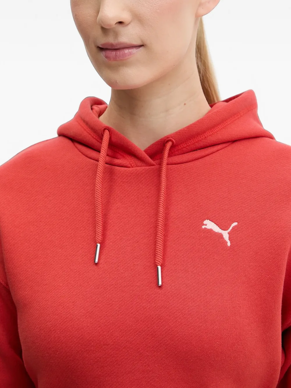 PUMA Hoodie met geborduurd logo Rood
