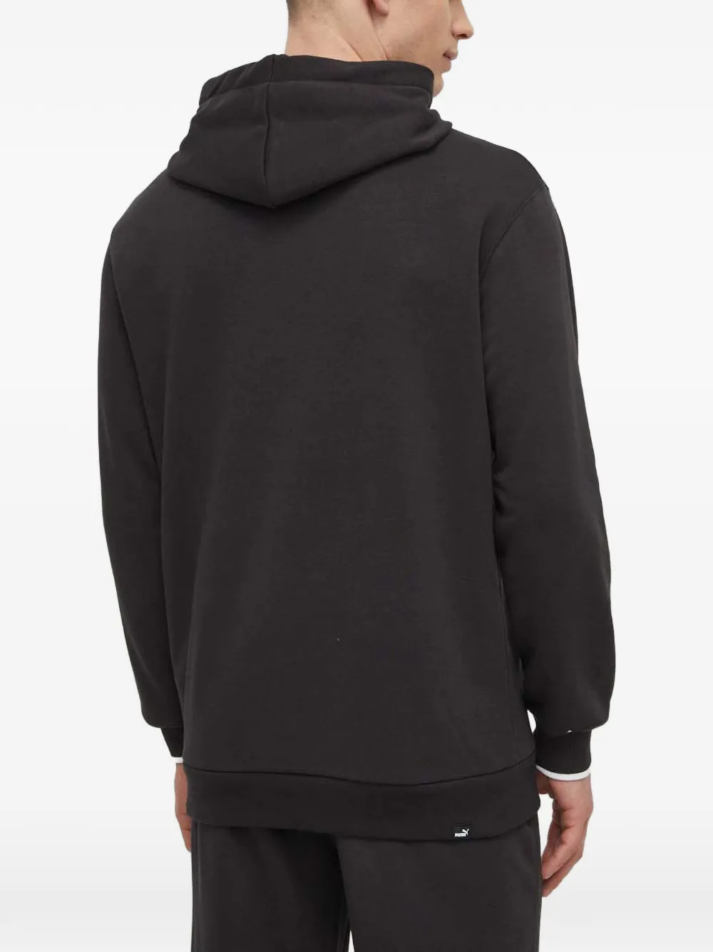 PUMA Hoodie met logoprint en trekkoord Zwart