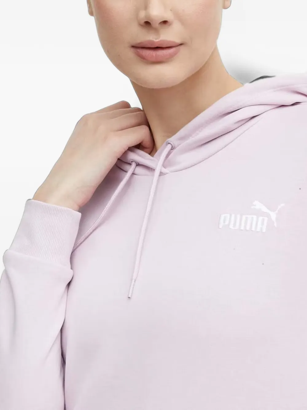 PUMA Hoodie met logoprint Paars