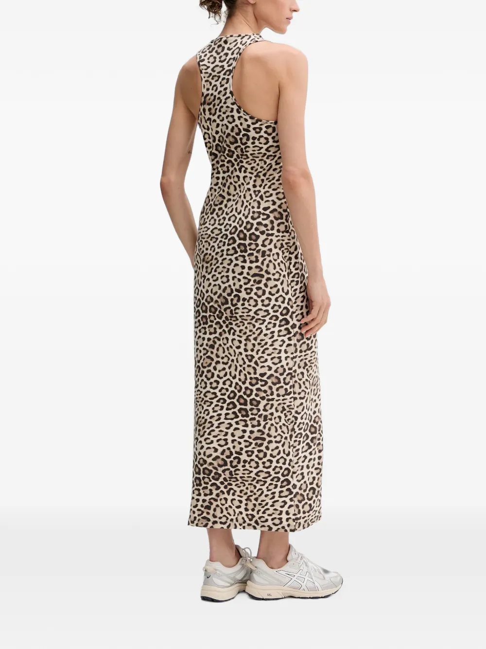 PUMA Leo Luxe maxi-jurk met luipaard-print Beige
