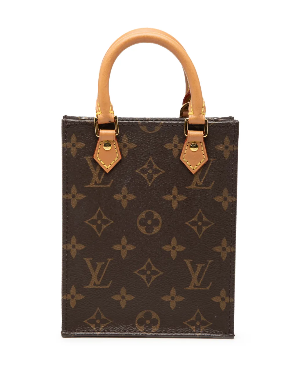 Louis Vuitton Pre-Owned Borsa a tracolla Petit Sac Plat con monogramma 2020 - Marrone