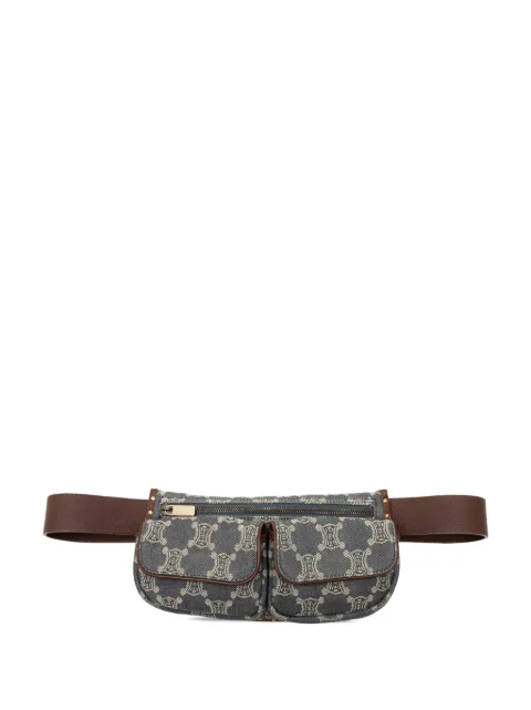 Celine Pre-Owned riñonera Macadam Denim Double Pocket siglo XX