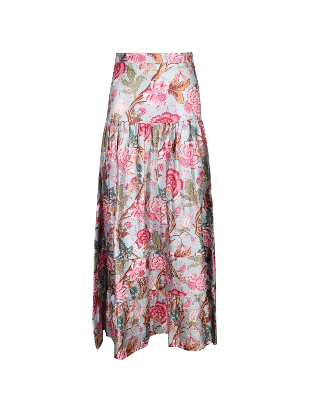 PHILIPPA 1970 Stella floral-print tiered skirt - Blu