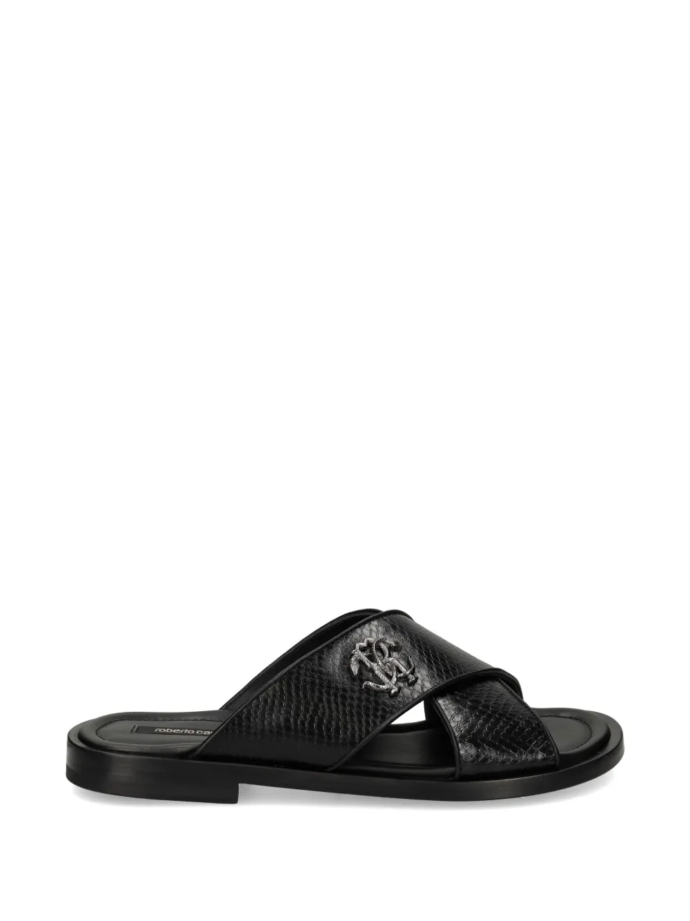 Roberto Cavalli snakeskin sandals - Schwarz