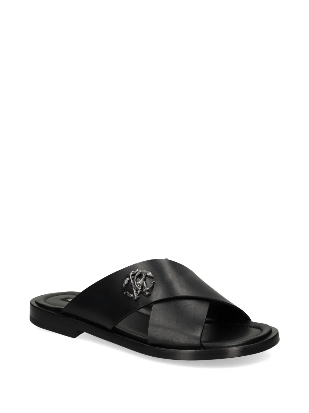 Roberto Cavalli Mirror Snake sandals Zwart