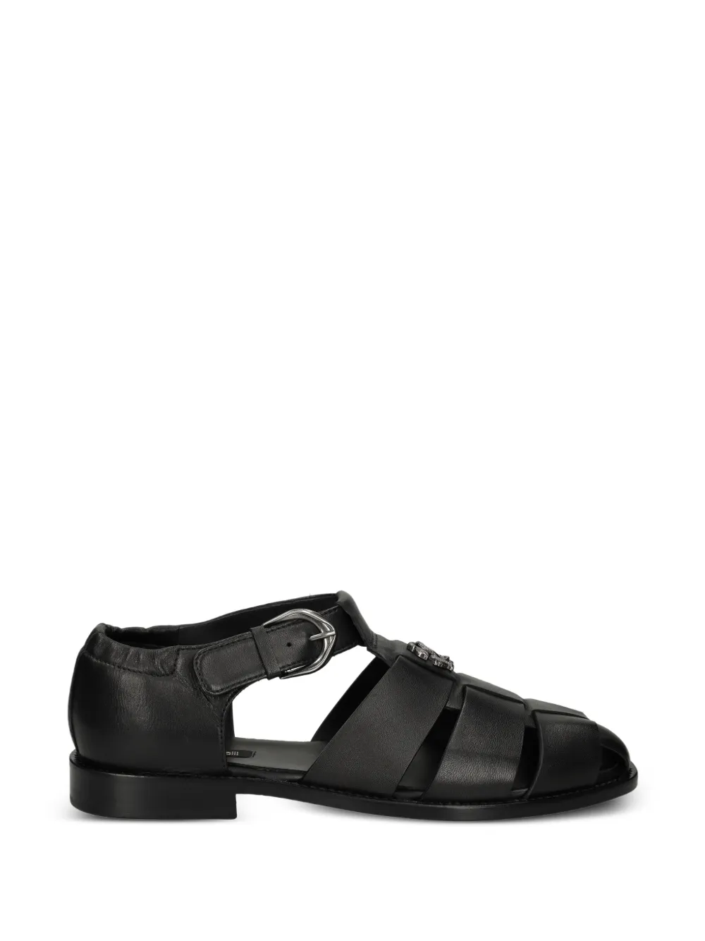 Roberto Cavalli logo-appliqué sandals - Nero