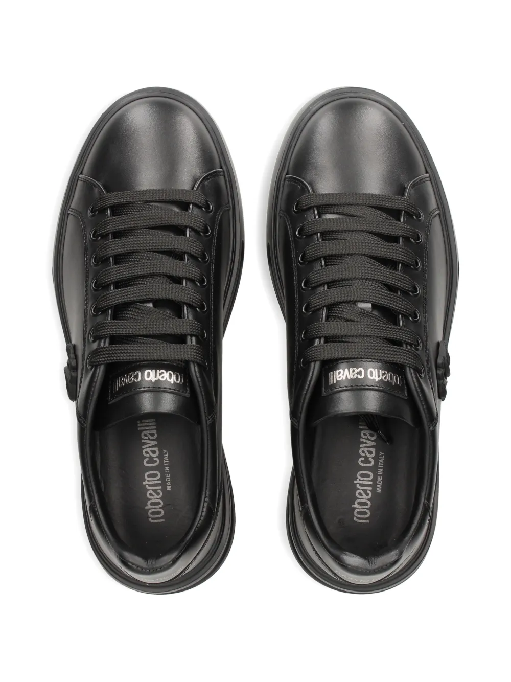 Roberto Cavalli logo-appliqué sneakers Zwart