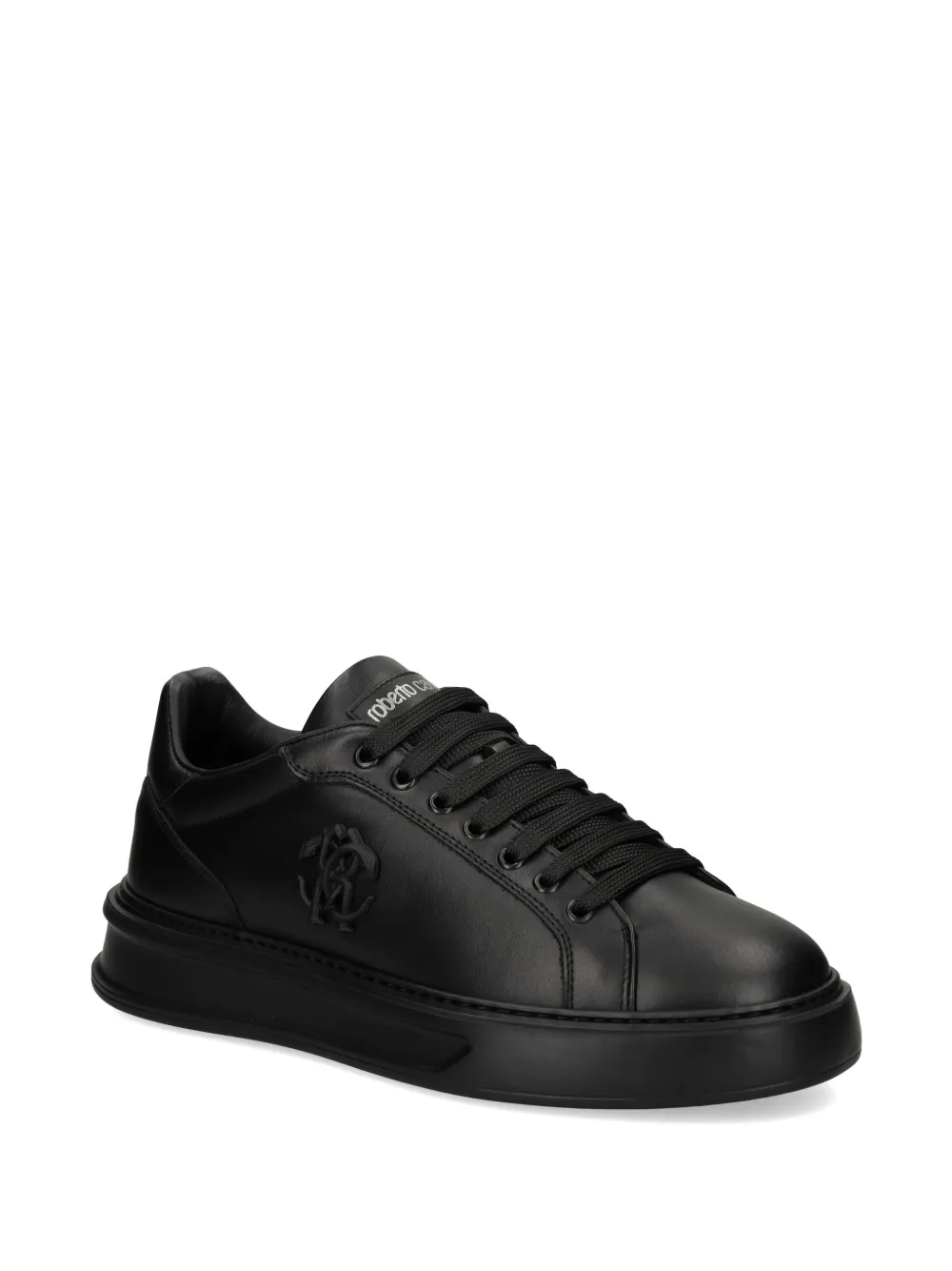 Roberto Cavalli logo-appliqué sneakers Zwart