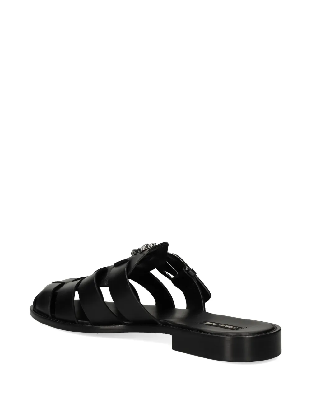 Roberto Cavalli logo-appliqué sandals Zwart
