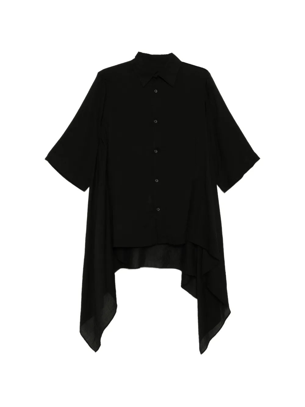 Yohji Yamamoto Felpa con orlo asimmetrico - Nero