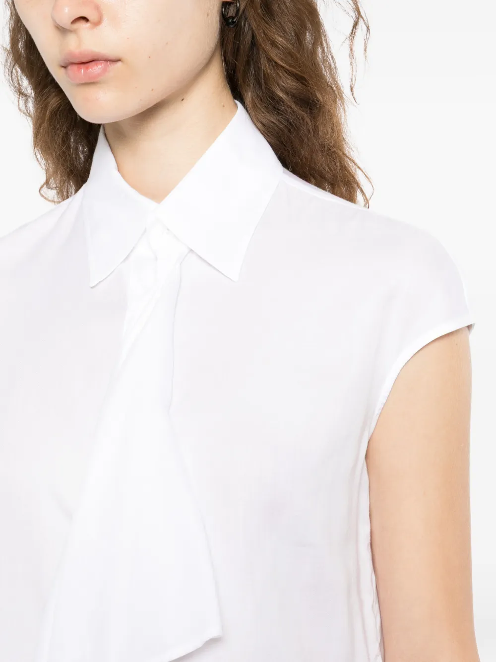Yohji Yamamoto Top met ruches Wit