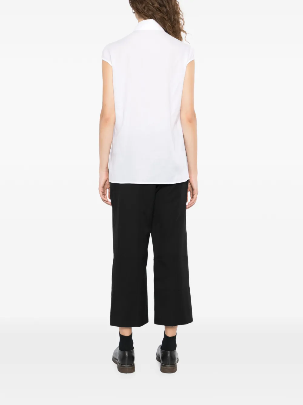 Yohji Yamamoto Top met ruches Wit