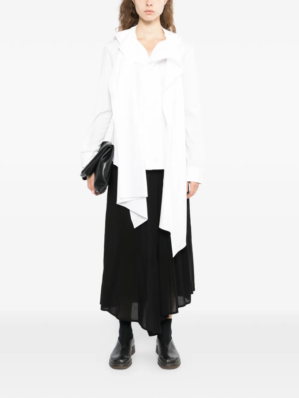 Yohji Yamamoto Gestrikte blouse Wit