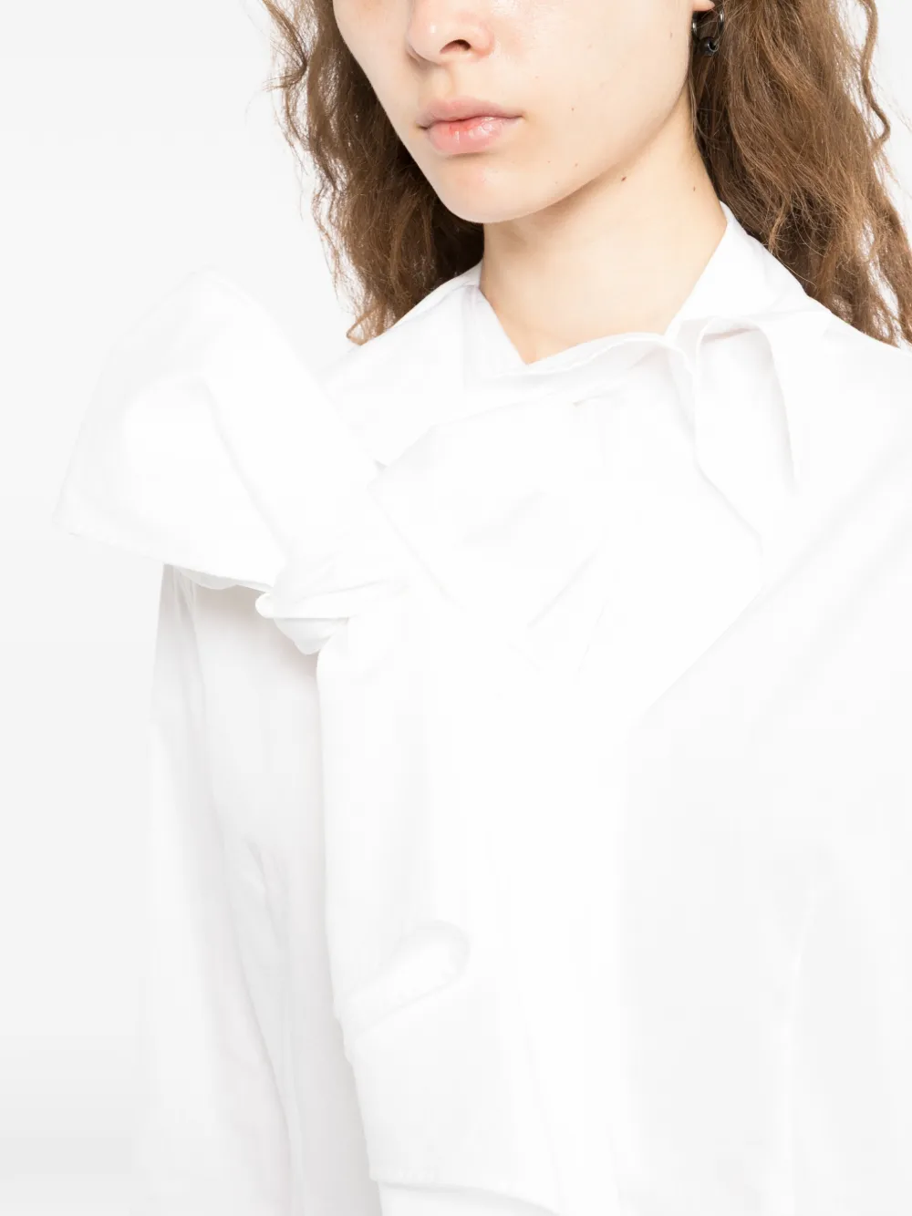 Yohji Yamamoto Gestrikte blouse Wit