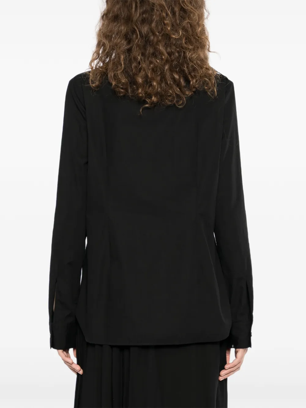 Yohji Yamamoto Overhemd met ruches Zwart