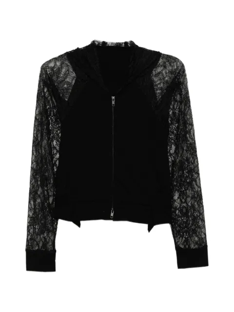 Limi Feu lace-panelled zip-up hoodie