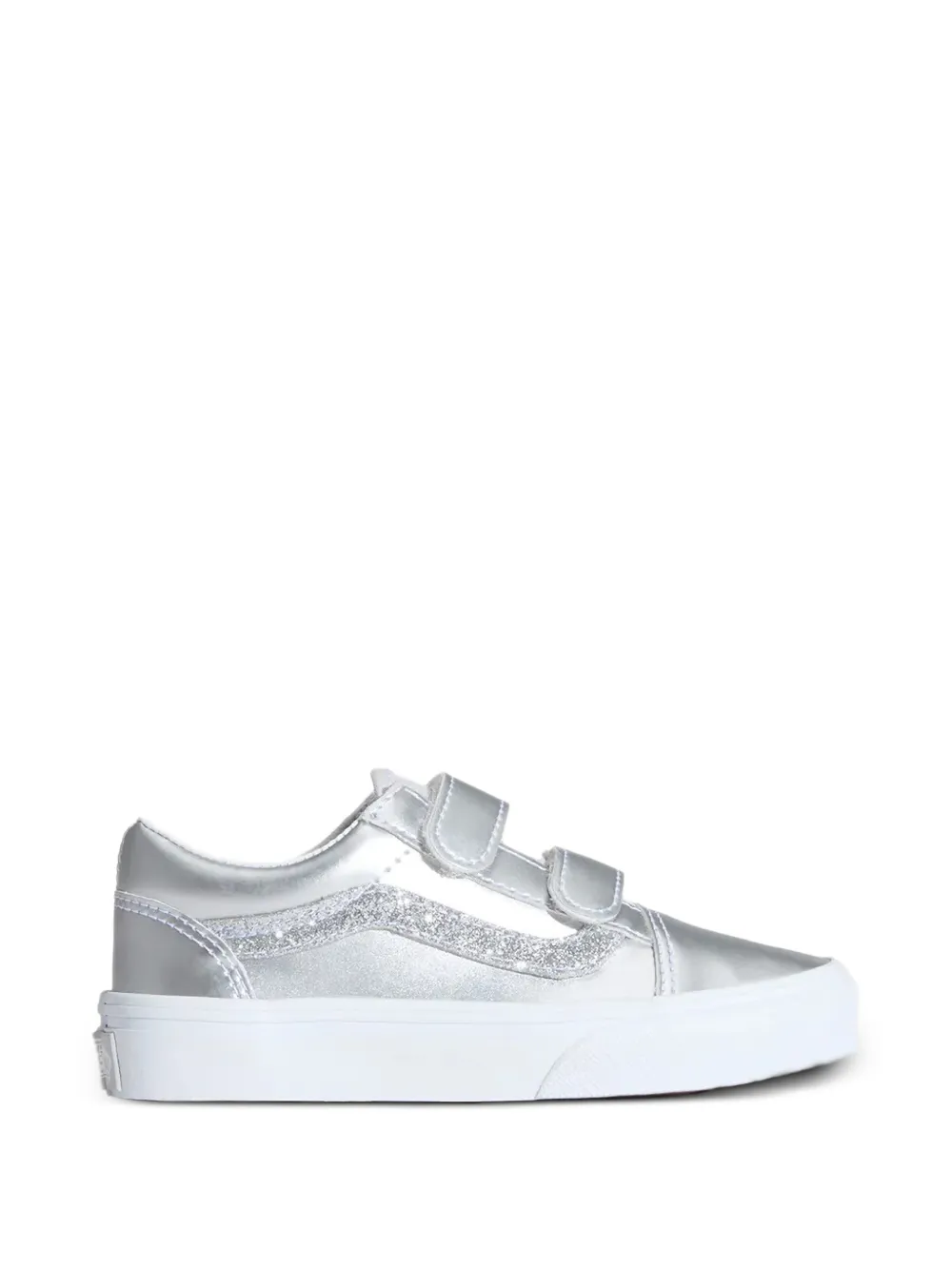 Vans Kids glitter-detail touch-strap sneakers Zilver