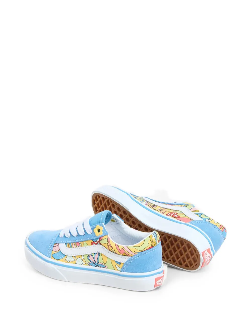 Vans Kids Old Skool graphic-print sneakers Blauw