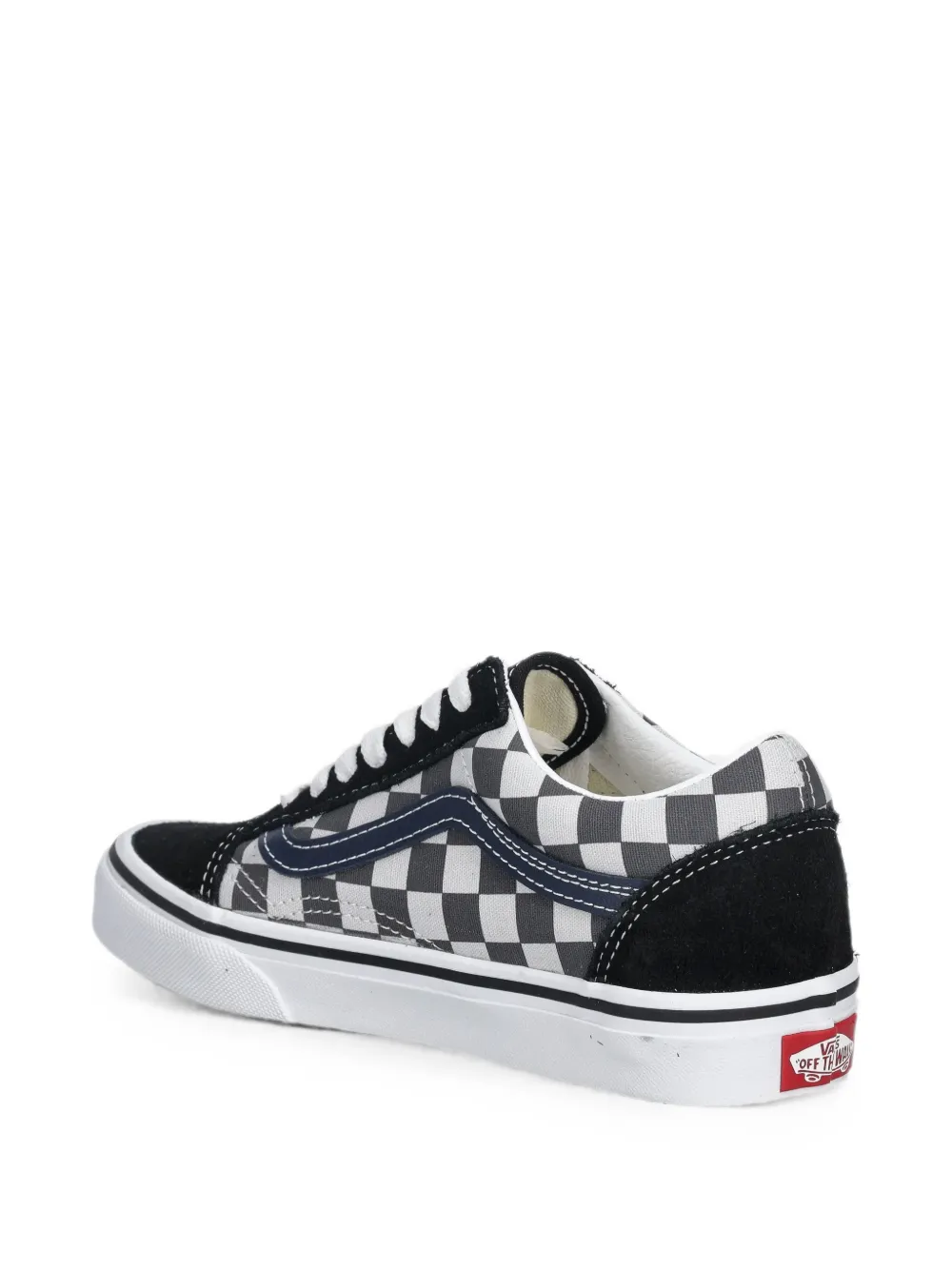 Vans Kids Old Skool checkerboard sneakers Zwart