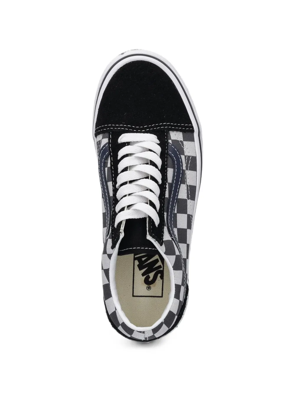 Vans Kids Old Skool checkerboard sneakers Zwart