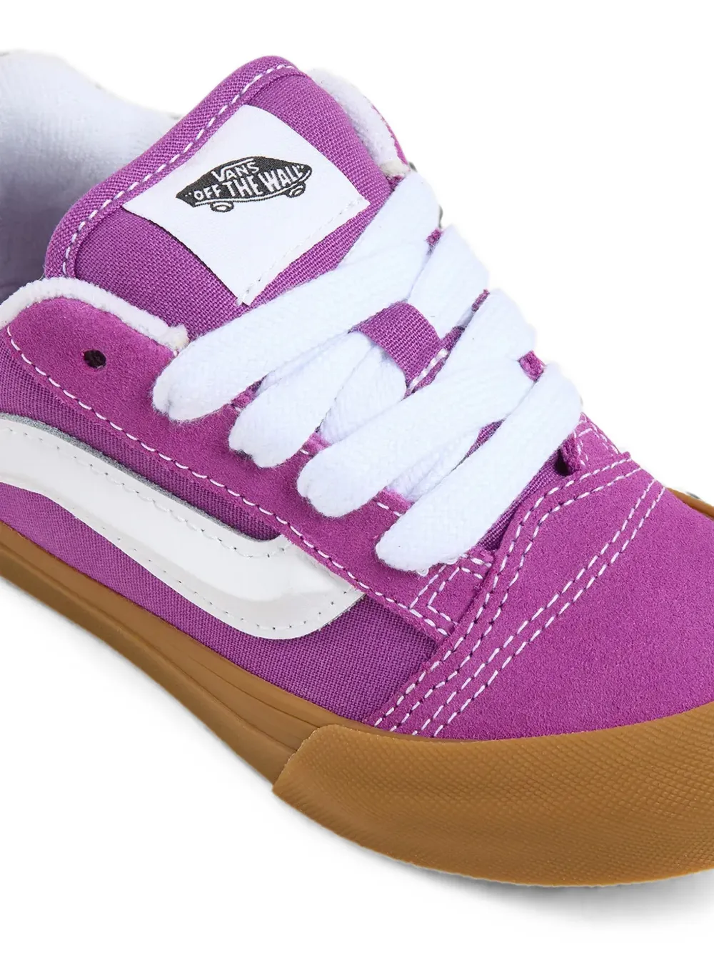 Vans Kids logo-patch panelled sneakers Paars