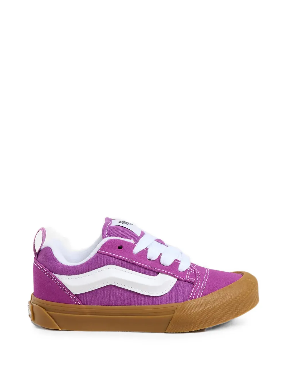 Vans Kids logo-patch panelled sneakers Paars