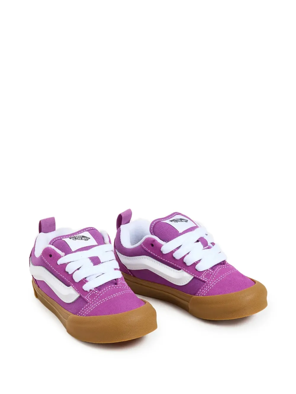 Vans Kids logo-patch panelled sneakers Paars