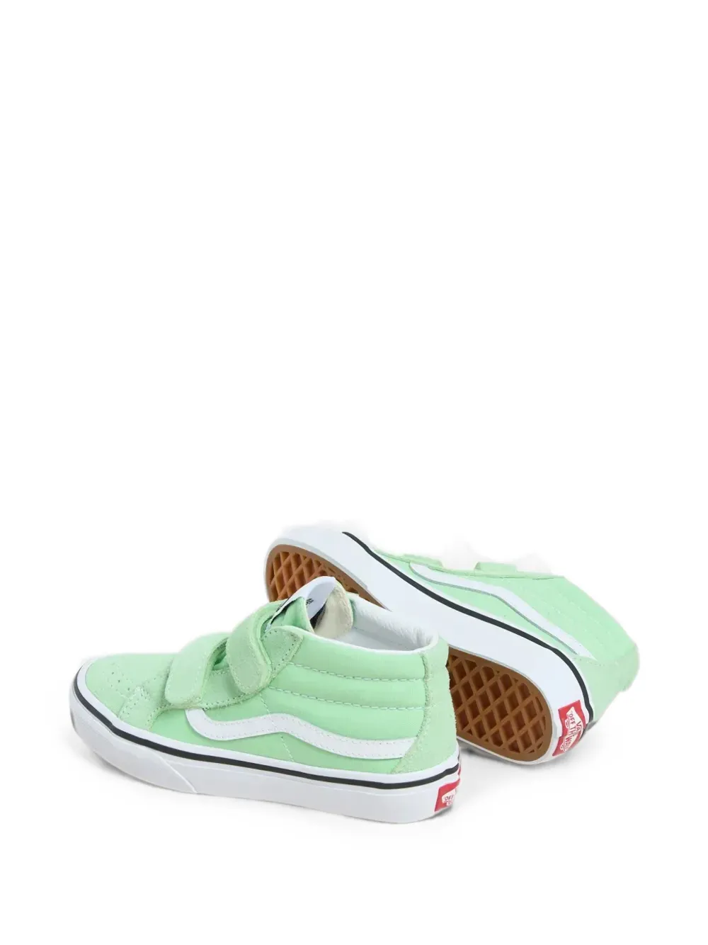 Vans Kids Sk8-Mid touch-strap sneakers Groen