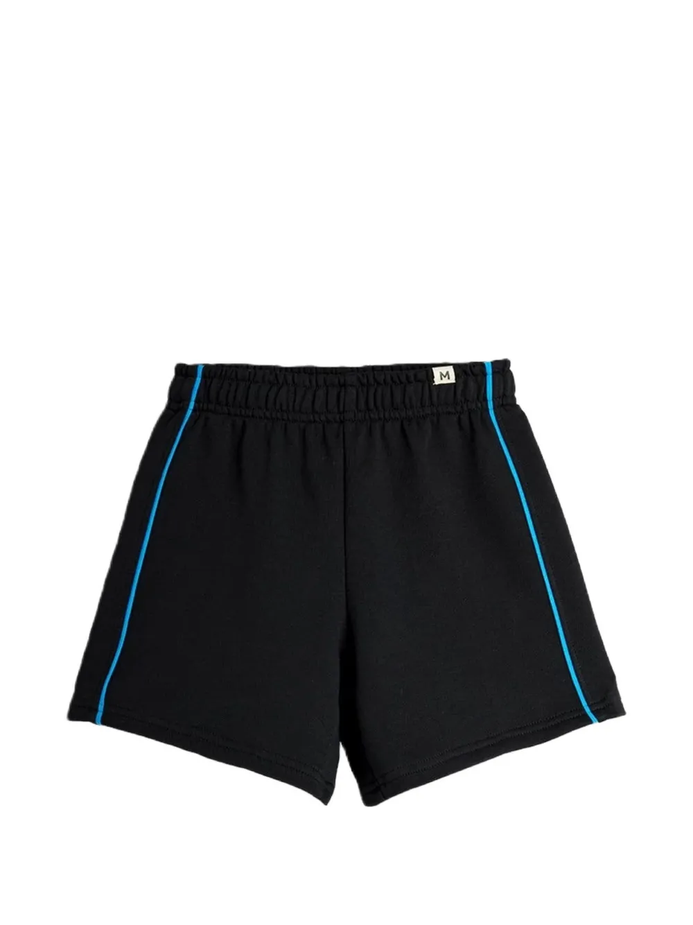 Mini Rodini piping-detail elasticated-waist shorts - Nero