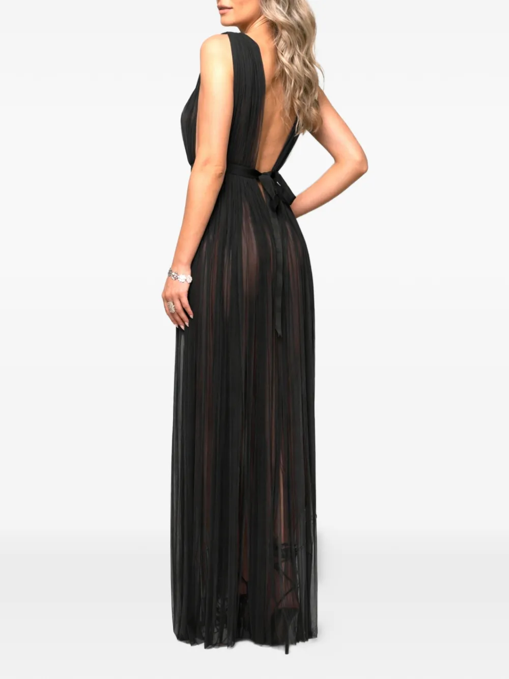 ROSERRY Santorini maxi-jurk met uitgesneden details Zwart