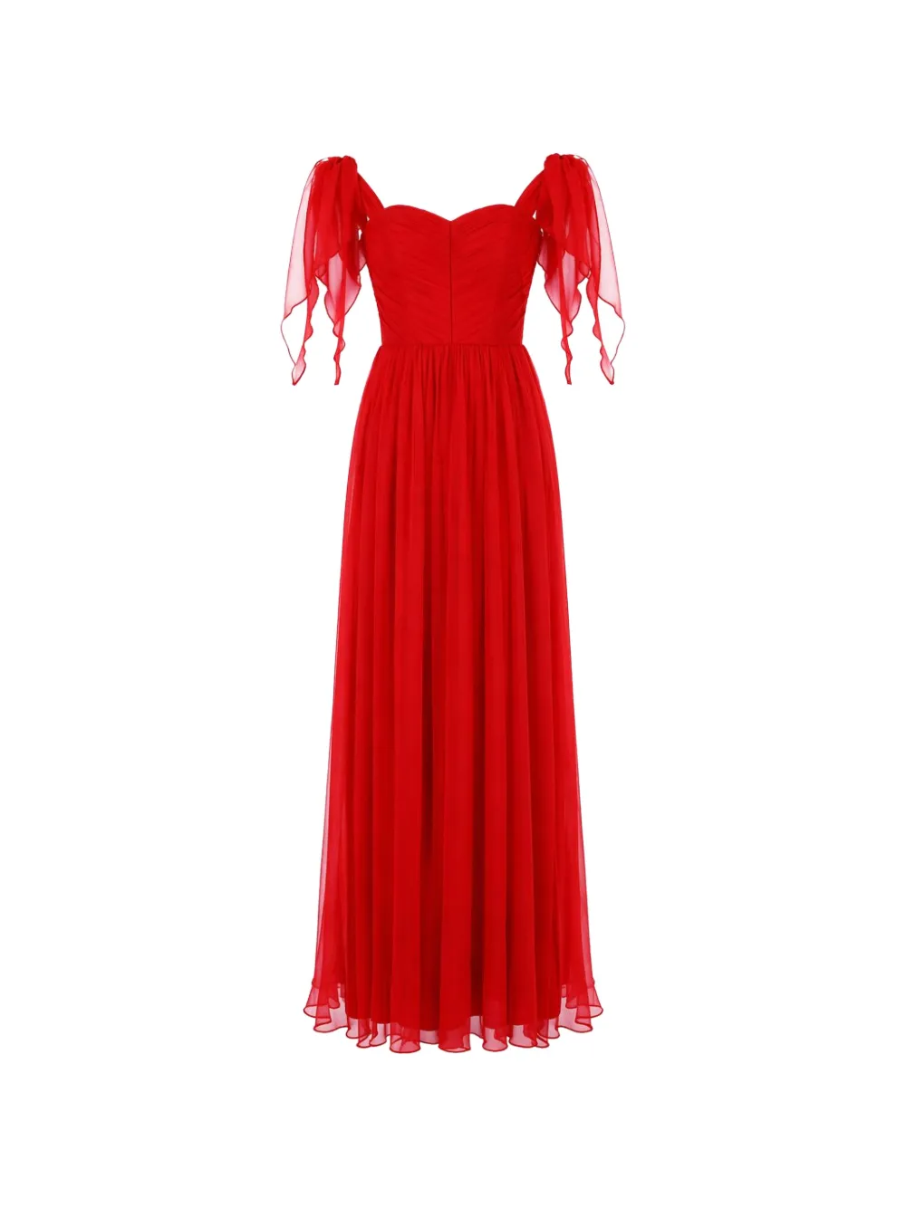ROSERRY Elizabeth off-the-shoulder pleated maxi dress