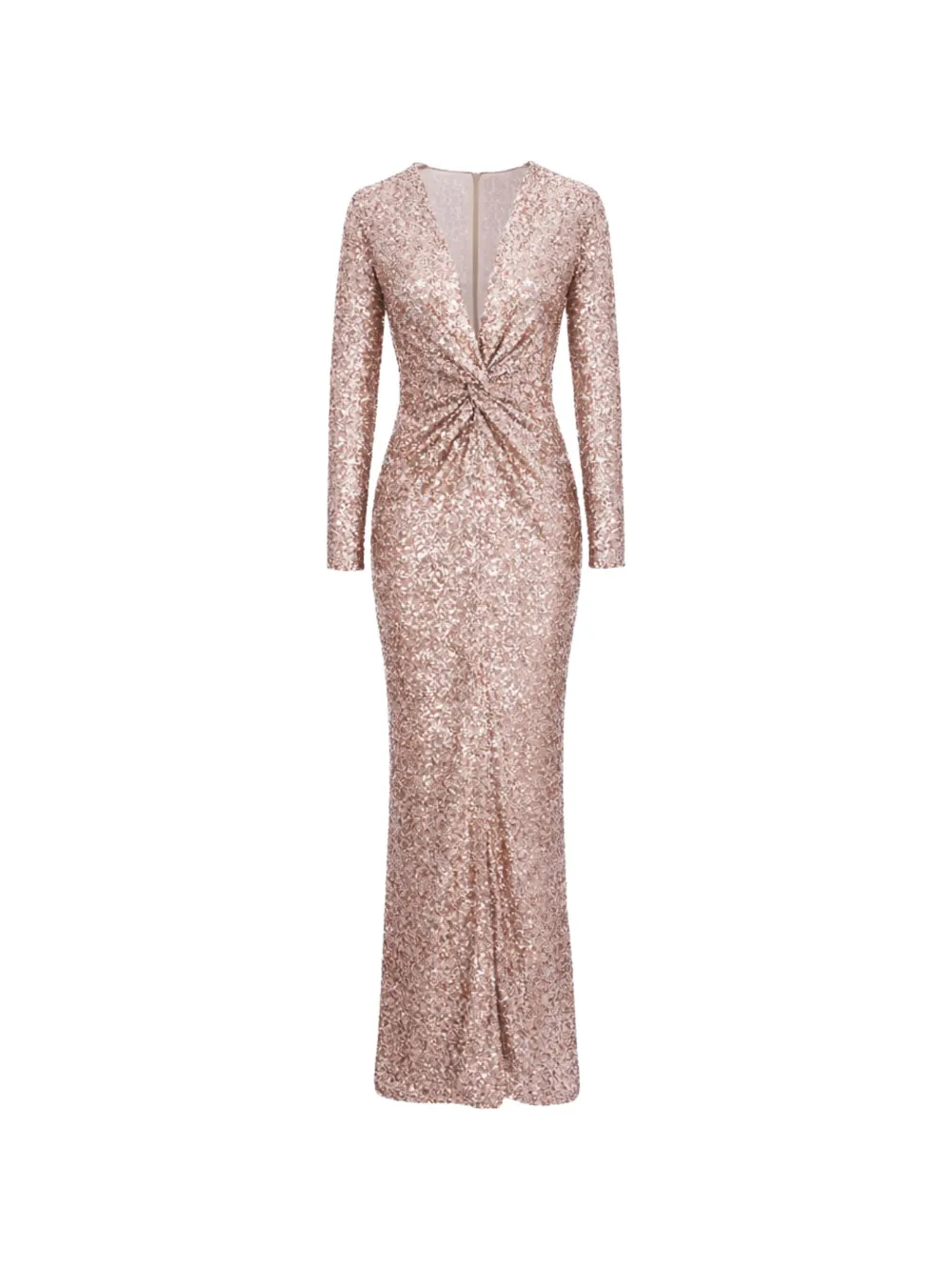 ROSERRY Merilyn sequin-embellished knotted maxi dress - Pink