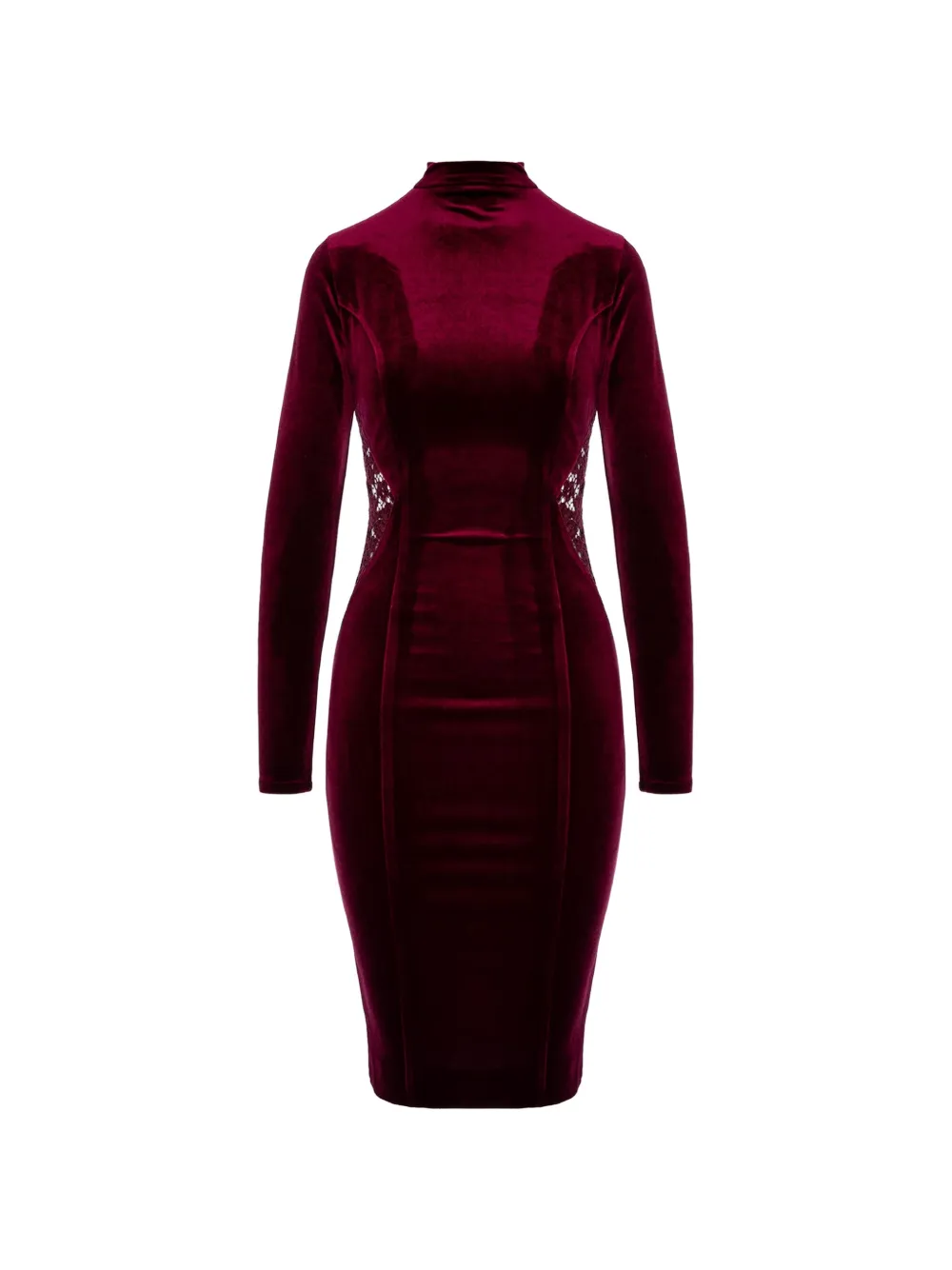 ROSERRY Sydney fluwelen midi-jurk Rood