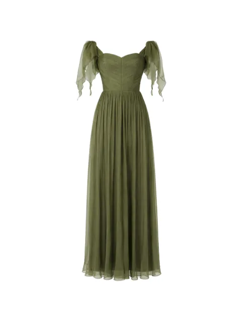 ROSERRY Elizabeth off-shoulder pleated maxi dress
