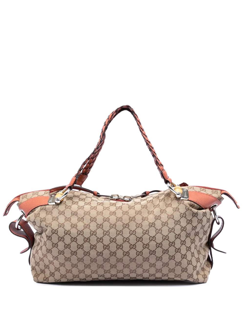 Gucci Pre-Owned 2016-2026 Medium GG Canvas Bamboo Bar tote bag - Toni neutri