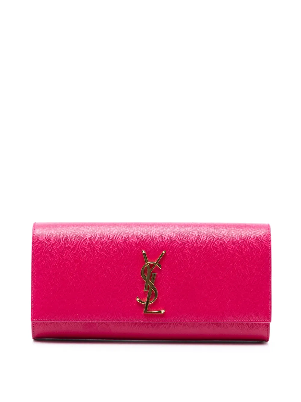 Saint Laurent Pre-Owned 2014 Grain de Poudre Monogram Cassandre clutch bag - Rosa