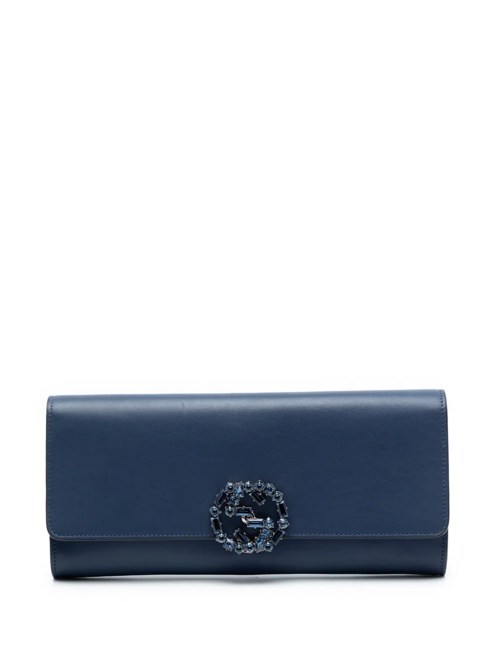 Gucci Pre-Owned 2016-2026 Calfskin Crystals Broadway clutch bag - Blau