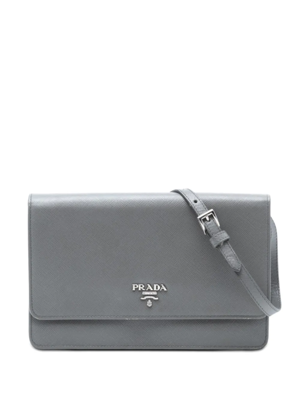 Prada Pre-Owned 2013-2025 Saffiano Wallet on Strap crossbody bag - Grey
