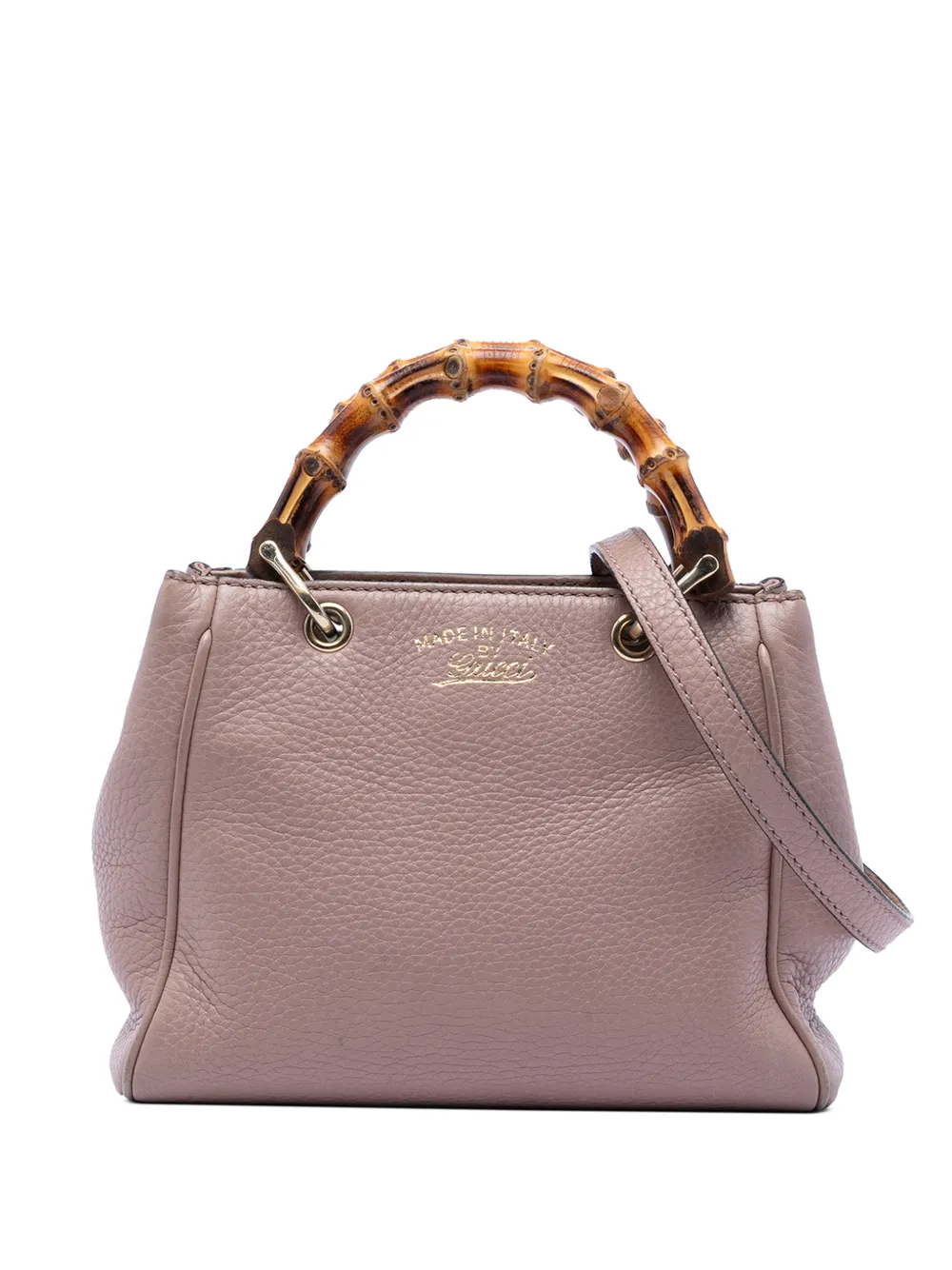 Gucci Pre-Owned 2016-2026 Mini Calfskin Bamboo Shopper satchel - Rosa
