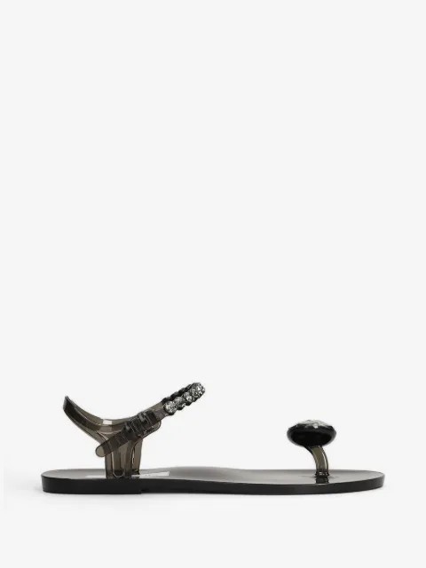 MENGHI Iride crystal-embellished thong sandals