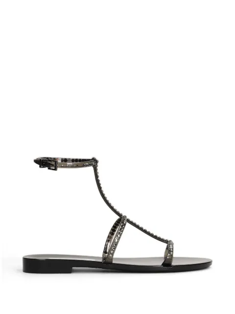 MENGHI James crystal-embellished T-bar sandals
