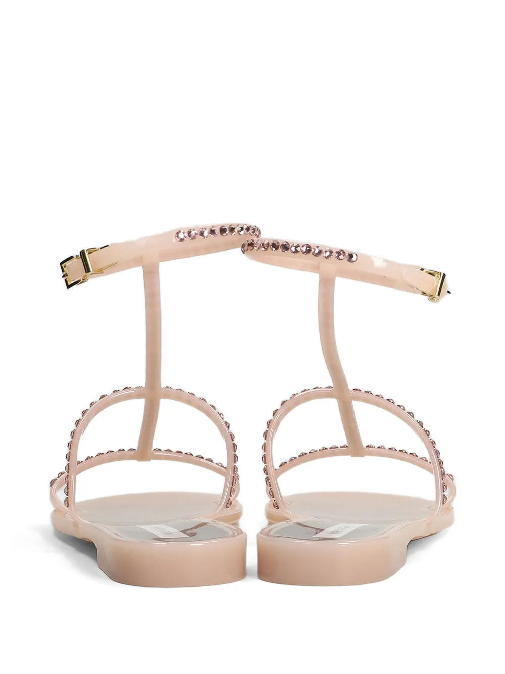 MENGHI James sandalen verfraaid met kristallen en enkelbandje Beige