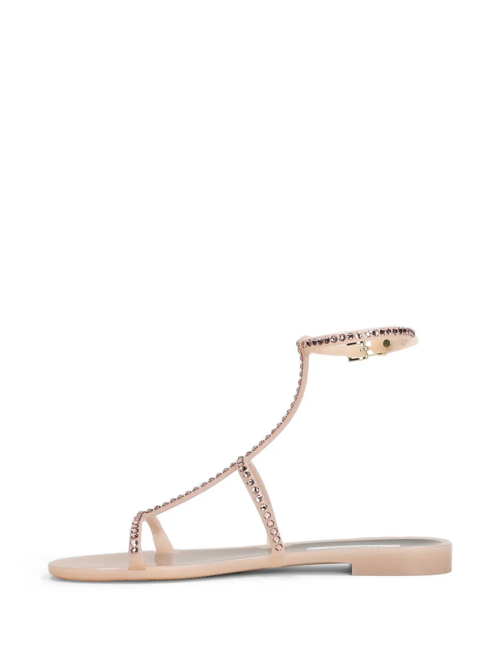 MENGHI James sandalen verfraaid met kristallen en enkelbandje Beige