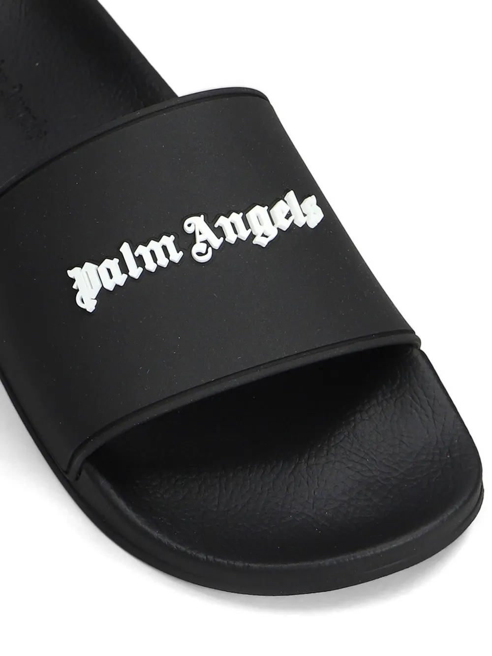 Palm Angels logo-print slides Zwart